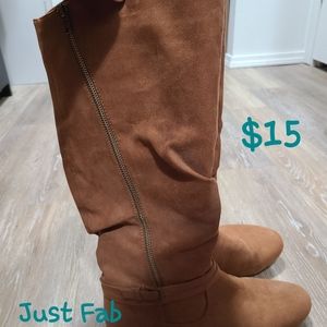 Tan Wide Calf Boot